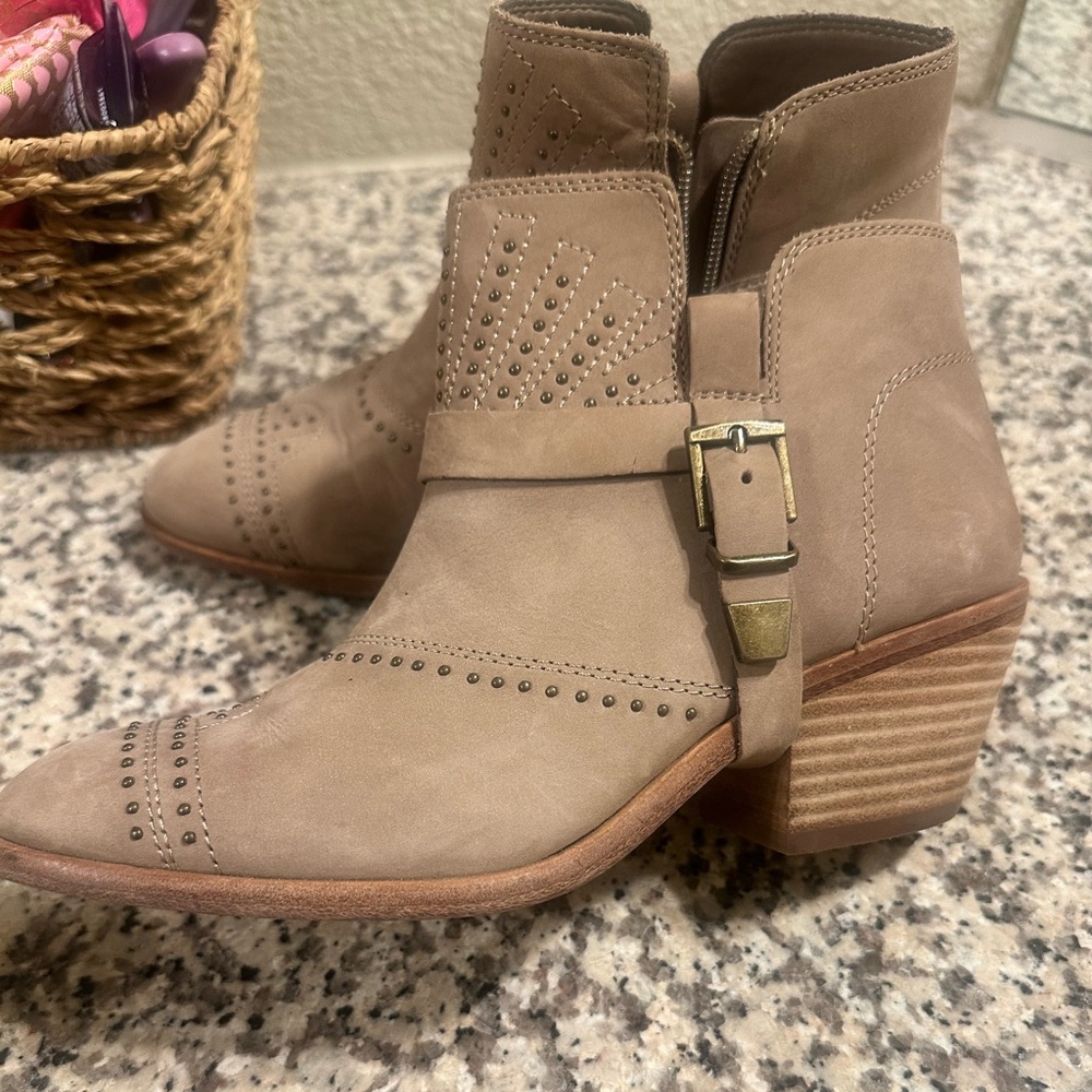 Vince Camuto Taupe Ankle Booties